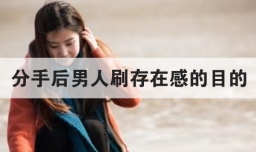 分手后男人刷存在感的目的