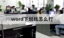 word下划线怎么打