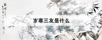 岁寒三友是什么