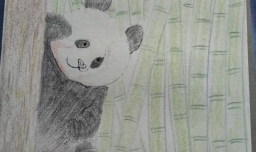 如何画在竹林中的熊猫