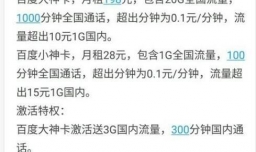 百度神卡是什么卡？有什么优惠？