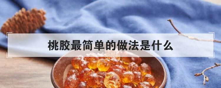 桃胶最简单的做法是什么