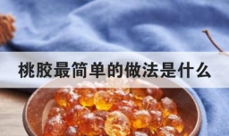 桃胶最简单的做法是什么