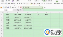 YEAR函数计算工龄和年龄实例