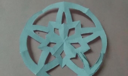 五折团花剪纸图案画法