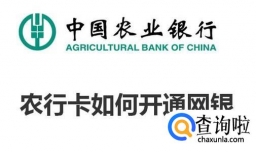 农行卡如何开通网银