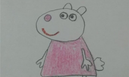 多妈简笔画小猪佩奇中的小羊苏西