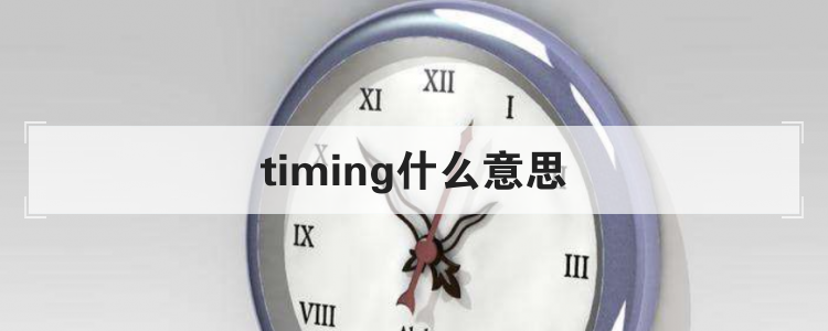 timing什么意思