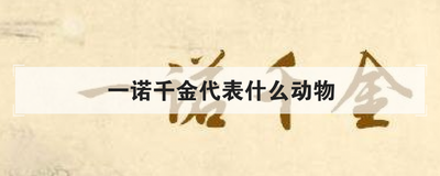 一诺千金代表什么动物