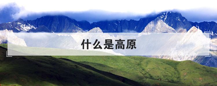 什么是高原
