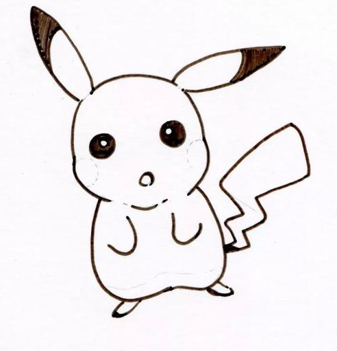 皮卡丘简笔画