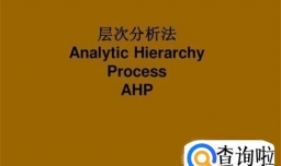 怎么用层次分析法