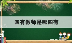 四有教师是哪四有
