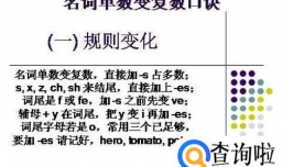 名词复数变化规则汇总