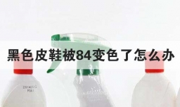 黑色皮鞋被84变色了怎么办