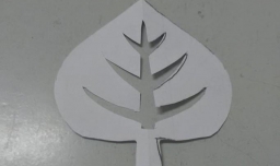 儿童树叶剪纸的简单教程