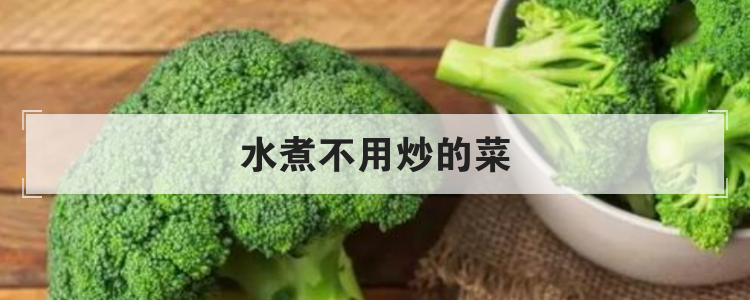 水煮不用炒的菜