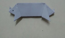 好玩的简单折纸：猪猪的折法