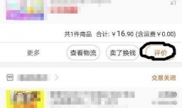 如何在手机淘宝中找到已给出的评价？