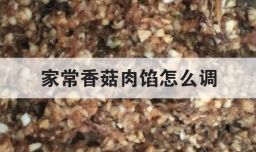 家常香菇肉馅怎么调