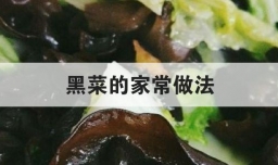 黑菜的家常做法