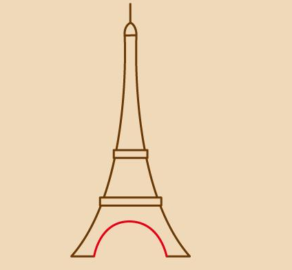 埃菲尔铁塔简笔画