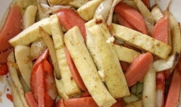 香干火腿肠炒杏鲍菇的做法