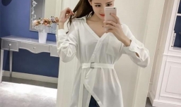 长款白衬衫怎么搭配