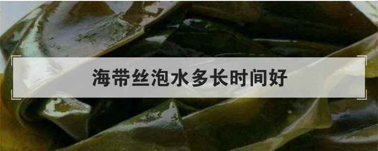 海带丝泡水多长时间好