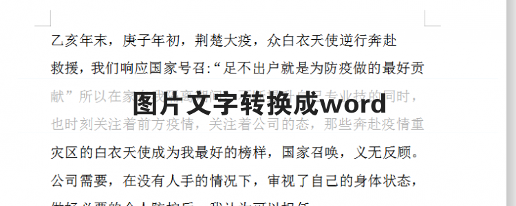 图片文字转换成word