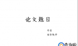 论文都有什么结构