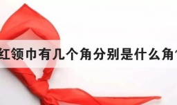 红领巾有几个角分别是什么角