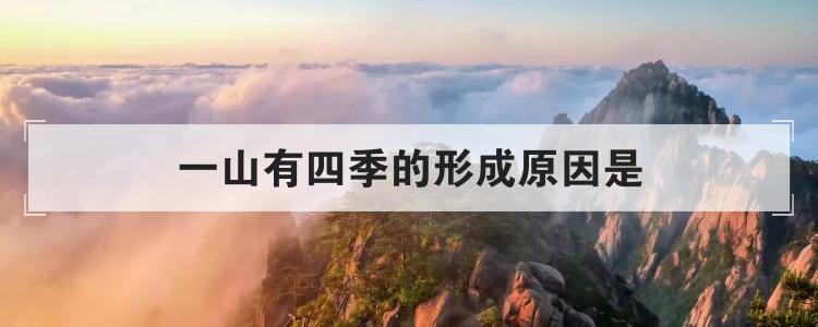一山有四季的形成原因是