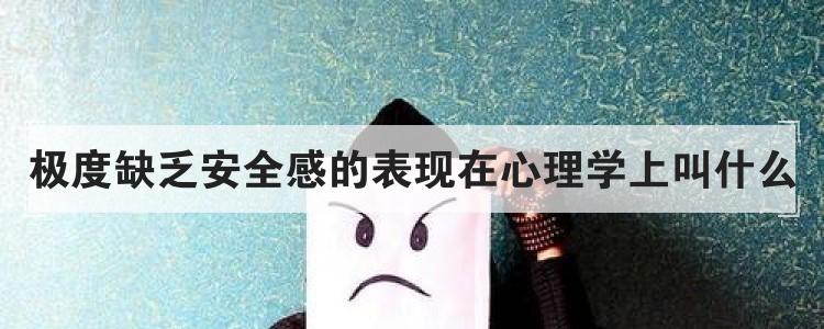 极度缺乏安全感的表现在心理学上叫什么
