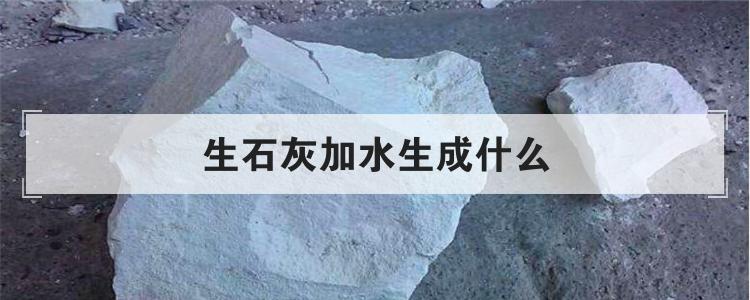 生石灰加水生成什么