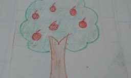 儿童简笔画苹果树的画法