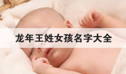 龙年王姓女孩名字大全