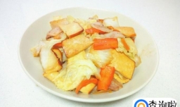 大白菜片炒素鸡的家常做法