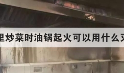 家里炒菜时油锅起火可以用什么灭火