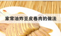 家常油炸豆皮卷肉的做法