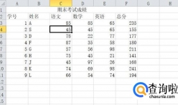 Excel求学生成绩的最高分和最低分