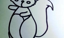 活泼可爱小松鼠的简笔画怎么画？