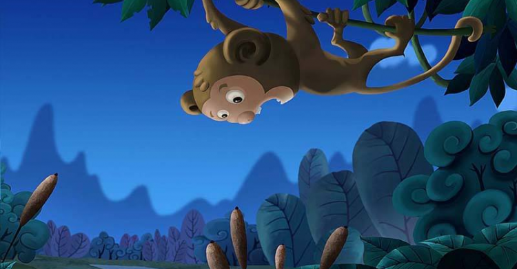 猴子捞月亮的故事主要讲了什么