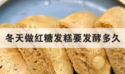 冬天做红糖发糕要发酵多久
