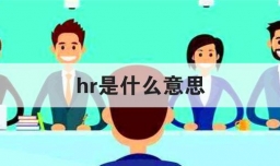hr是什么意思