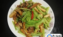 芹菜肉片炒香干的做法