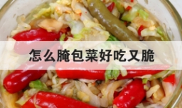 怎么腌包菜好吃又脆