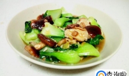 油菜炒香菇的家常做法