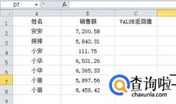Excel中value函数的使用