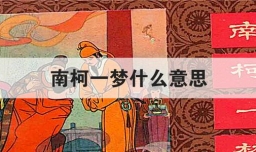 南柯一梦什么意思
